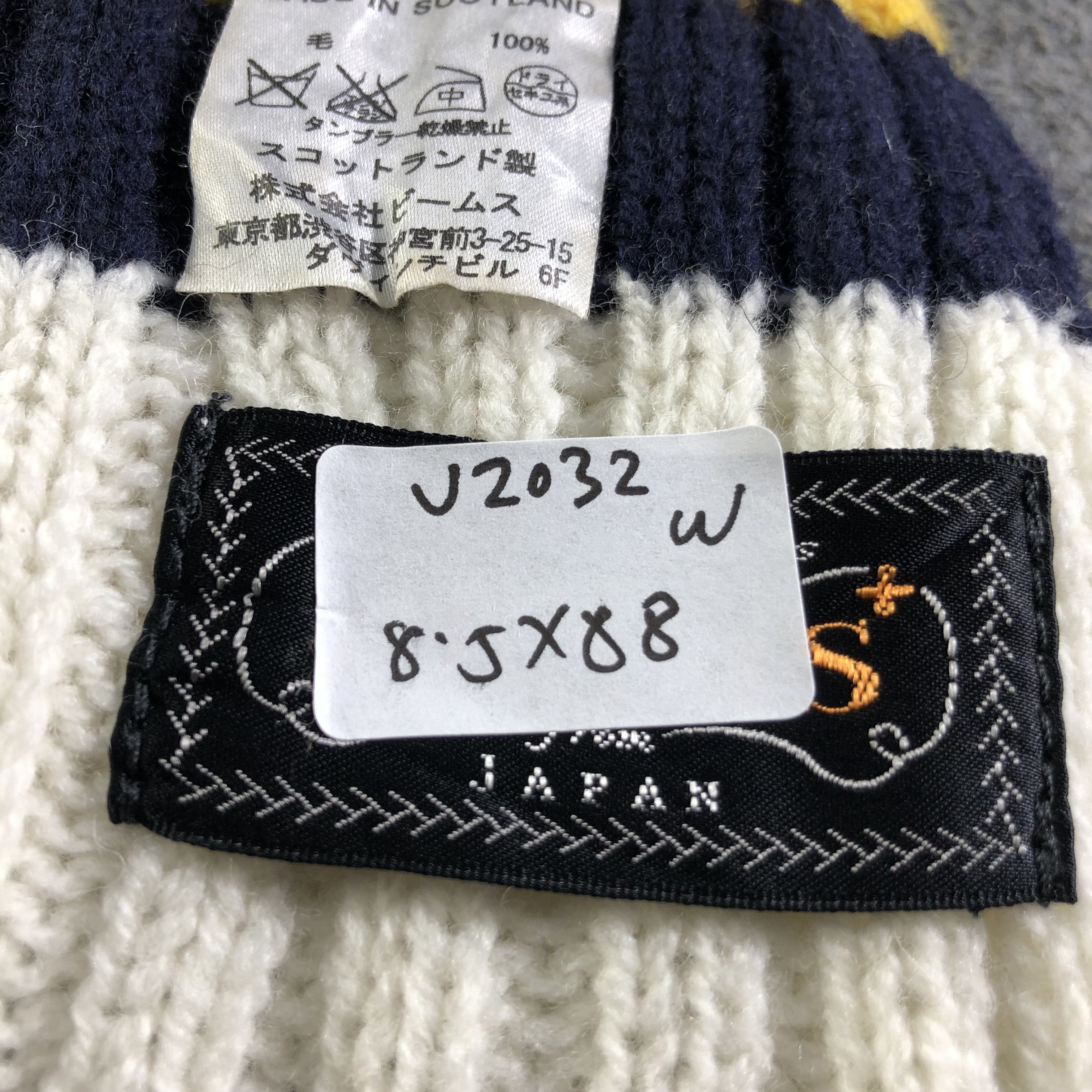 Beams Plus Beams Cable Knit Wool Scarf Muffler V2032 Size ONE SIZE - 6 Thumbnail