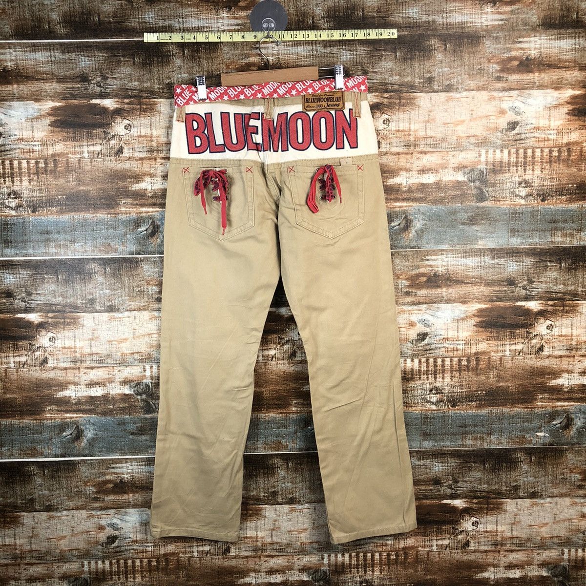 Japanese Brand DL Blue Moon Blue Beige Casual Pants #C741DL Size US 31 - 1 Thumbnail