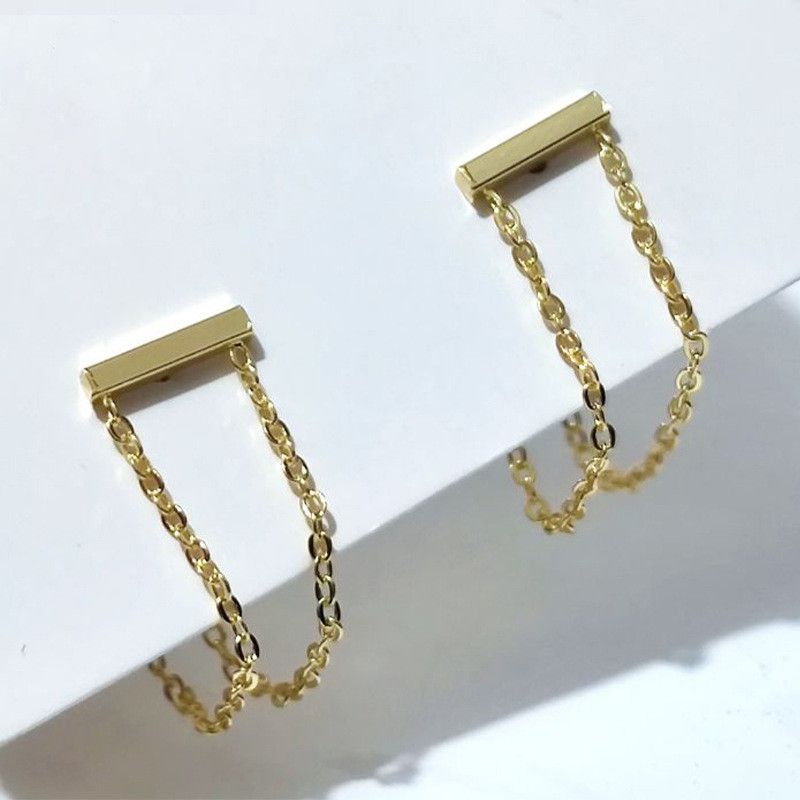 Jewelry Modern Earrings One Pairs Chrome Jewelry Size ONE SIZE - 6 Thumbnail