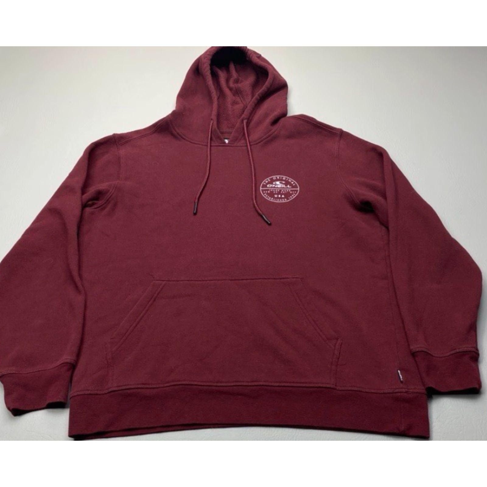 O'Neill O'NEILL Hoodie Large Maroon Pullover Hooded Logo Back Drawstring - Large Standard Fit - Men - Size L Size US L / EU 52-54 / 3 - 2 Thumbnail