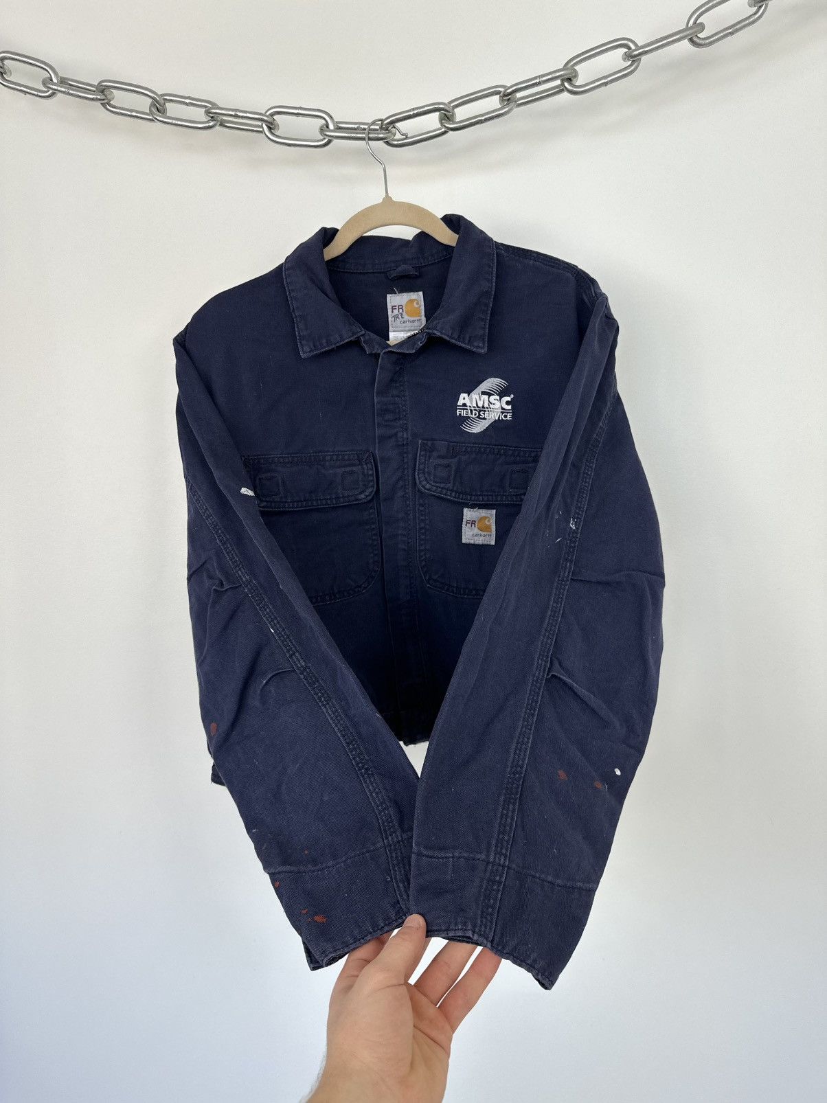 Carhartt Vintage 90s Carhartt Flame Resistant USA Cropped Work Jacket Size US S / EU 44-46 / 1 - 9 Thumbnail
