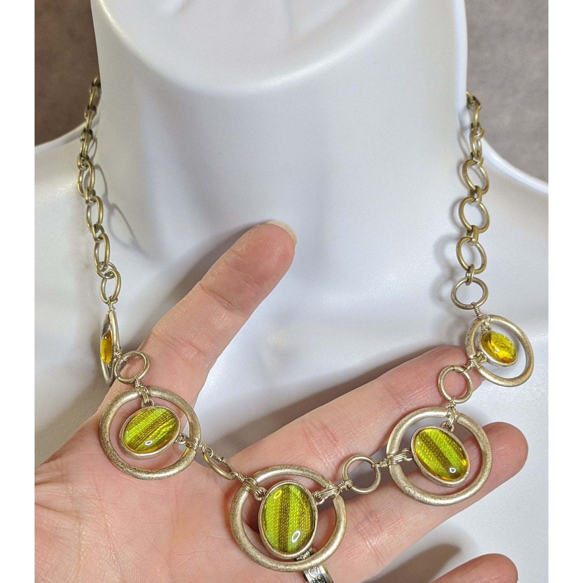 Liz Claiborne Vintage Liz Claiborne Whimsical Silver Tone Necklace With Li Size ONE SIZE - 2 Thumbnail