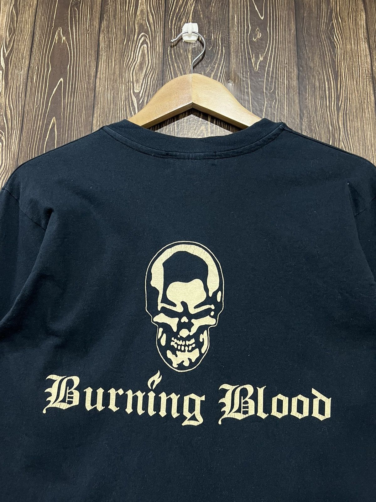Vintage Vintage 90s Burning Blood Longsleeve Tshirt Size US M / EU 48-50 / 2 - 2 Thumbnail