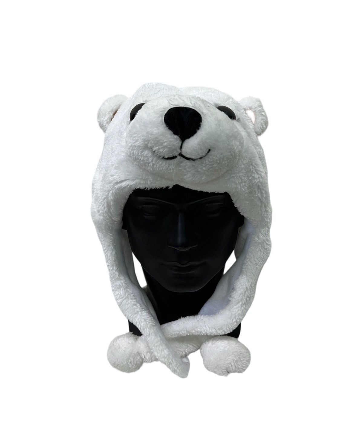 Hats Bear Mascot Beanie Hat in White, Men's Product Image