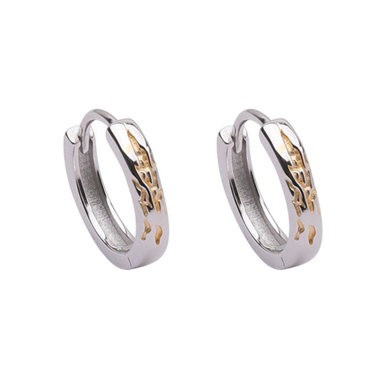 Jewelry Retro Earrings One Pairs Chrome Jewelry Size ONE SIZE - 5 Thumbnail