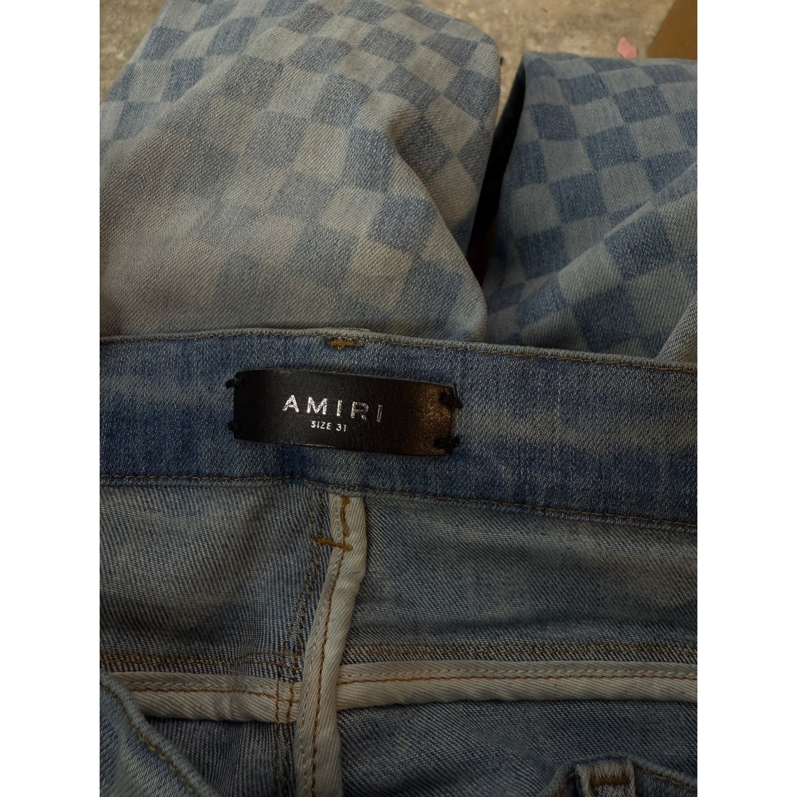Amiri Amiri Checkered Blue Jean Size US 31 - 2 Thumbnail
