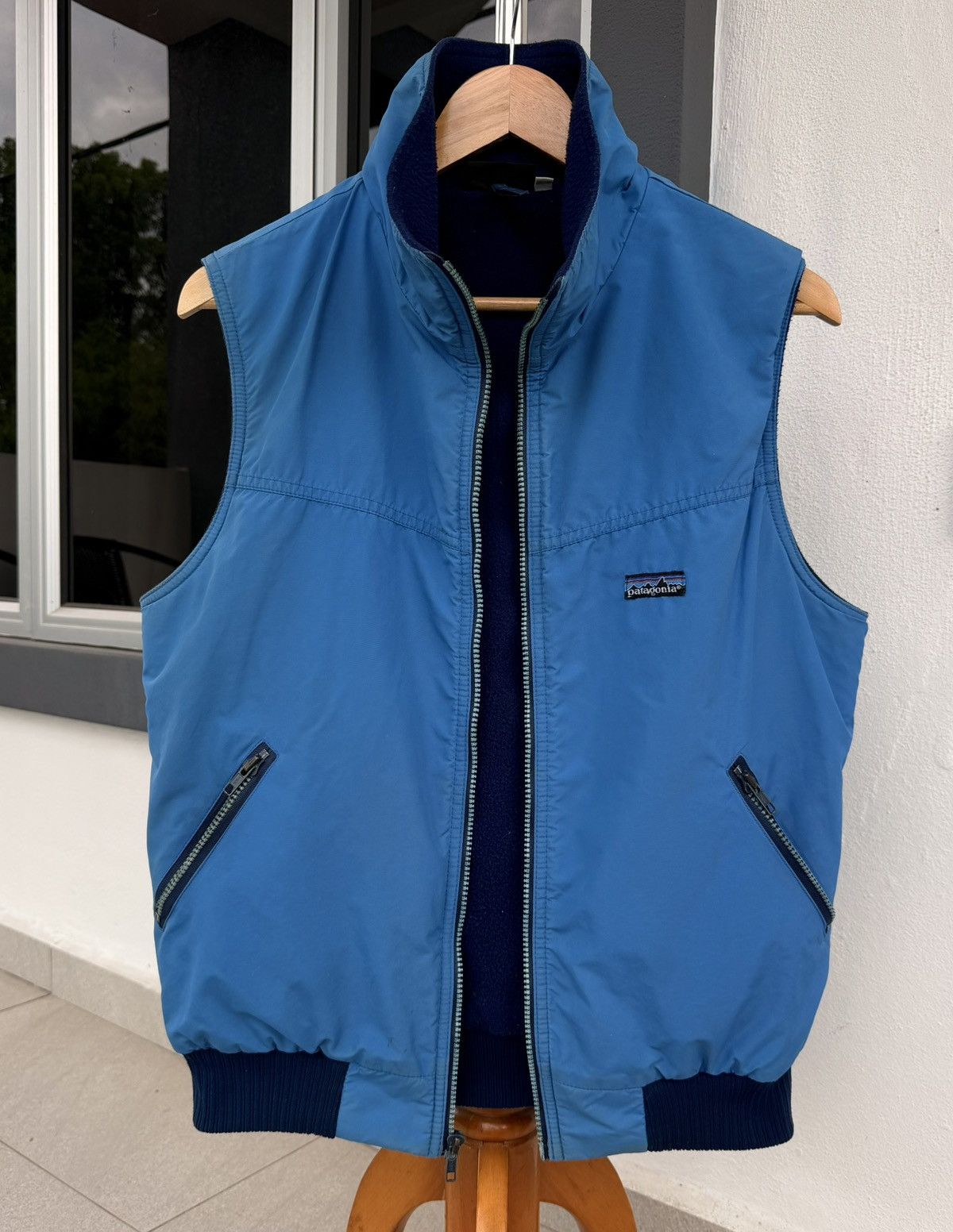 Patagonia Vintage 80s Patagonia Fleece Lined Vest Blue Outdoor USA Size US M / EU 48-50 / 2 - 8 Thumbnail