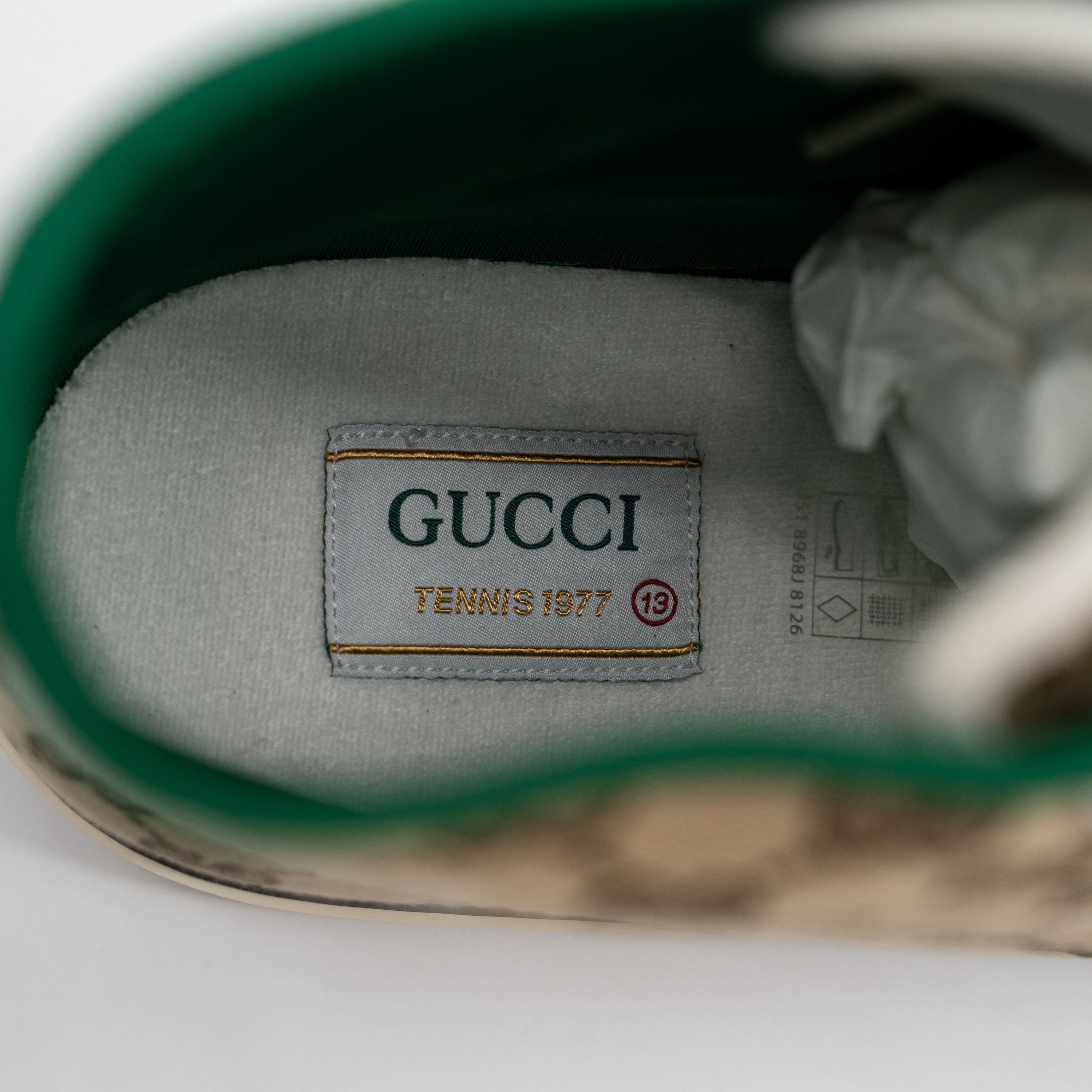 Gucci 13G 13.5 US Gucci GG Canvas Tennis 1977 Beige Hight Top Size US 14 / EU 47 - 12 Thumbnail