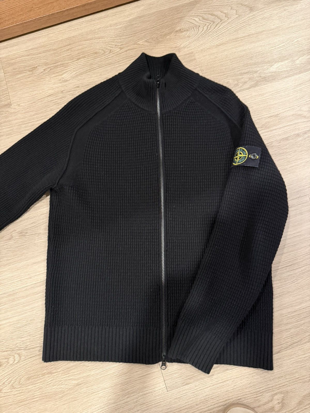 Stone Island Ghost Waffle-Knit Virgin Wool Zip-Up Cardigan Size US M / EU 48-50 / 2 - 5 Thumbnail