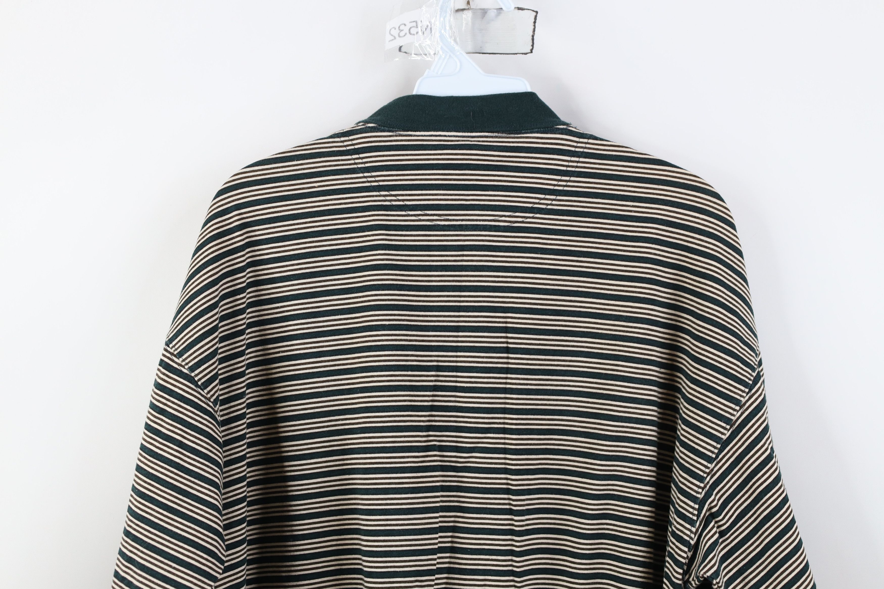 Vintage Vintage 90s Streetwear Striped Long Sleeve Henley T-Shirt Size US M / EU 48-50 / 2 - 9 Thumbnail
