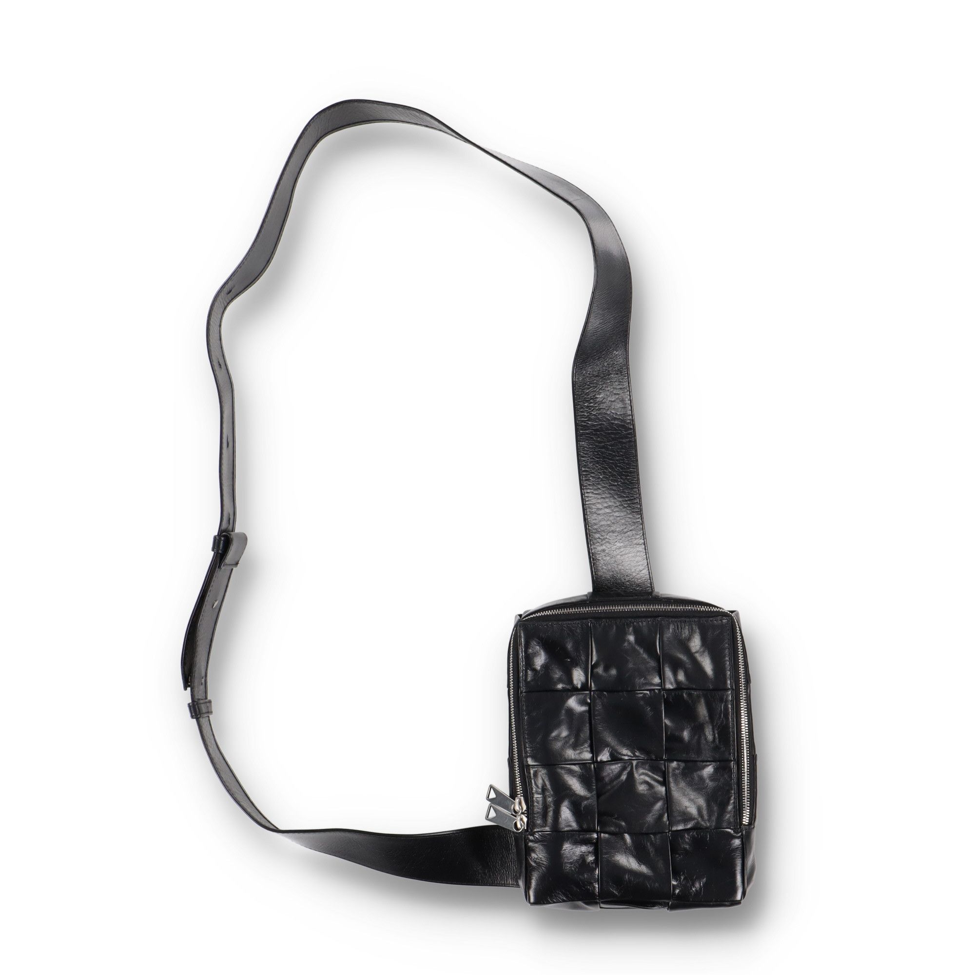 Bottega Veneta Black Intrecciato Leather Mini Cassette Sling Bag Size ONE SIZE - 7 Thumbnail
