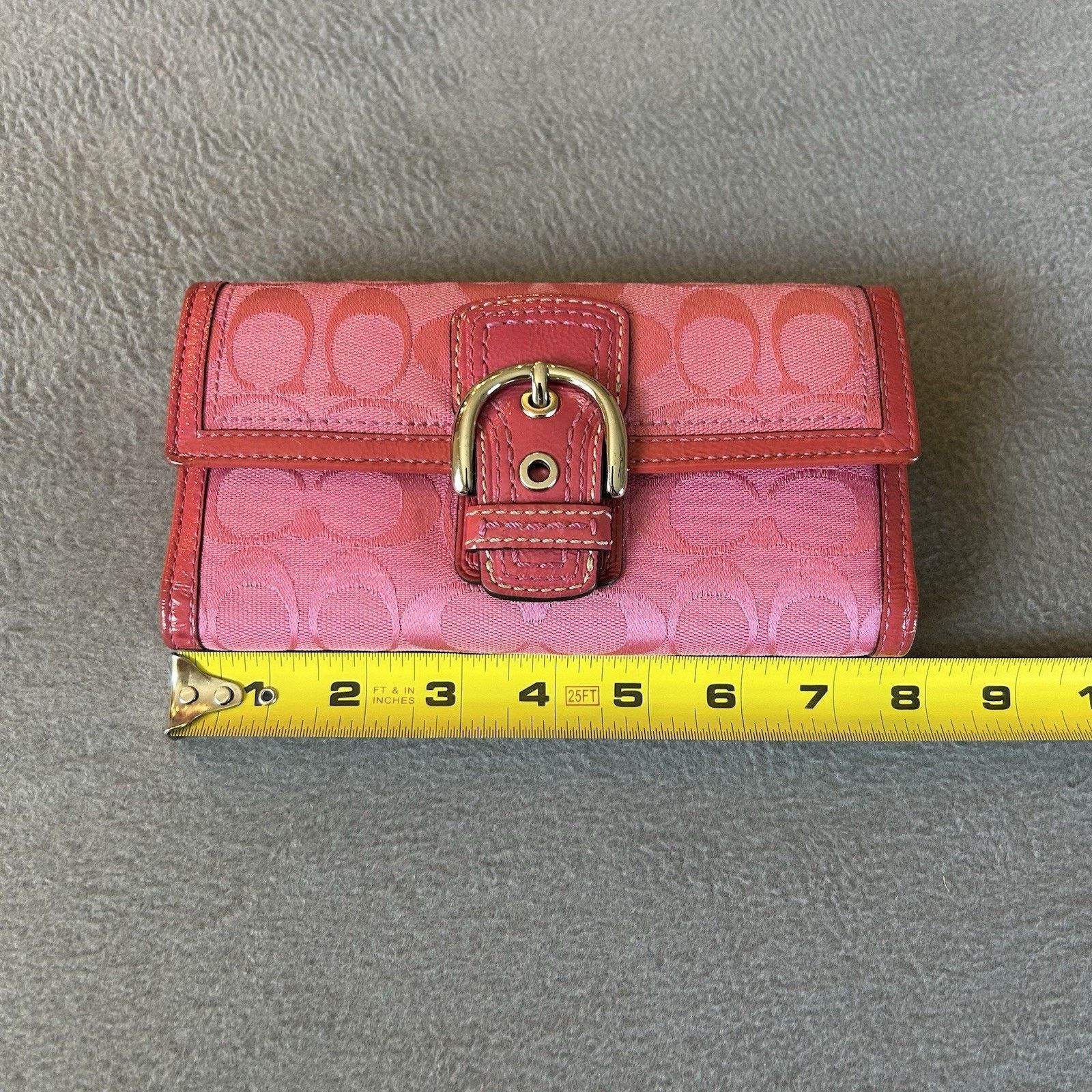 Coach COACH Canvas Leather Soho PINK Signature Bi-fold wallet Size ONE SIZE - 3 Thumbnail