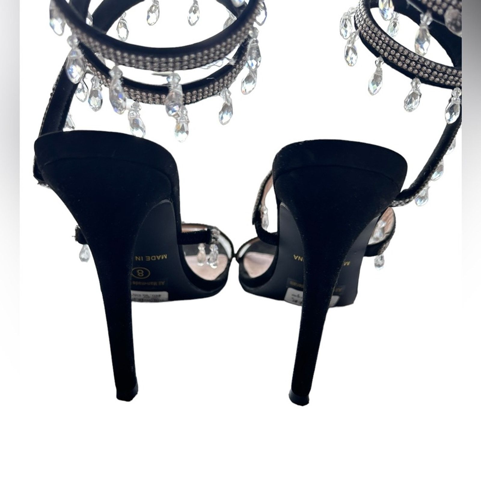 Other NWT Windsor A Thing Of Beauty Spiral Crystal Heels in Black Size US 8 / IT 38 - 6 Thumbnail