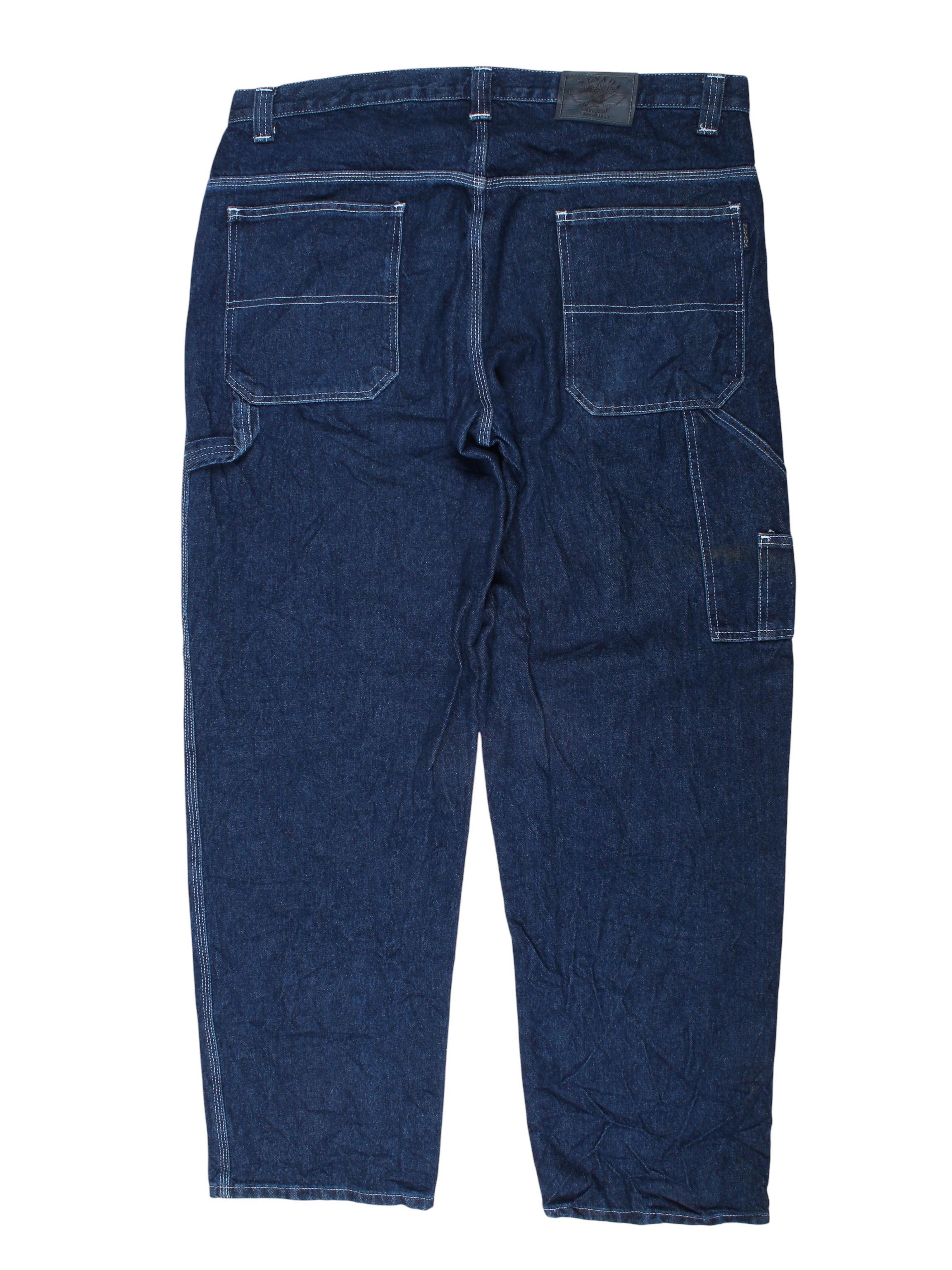 Jean Vintage Carpenter Jeans Dark Wash Denim Pants 90s Size US 40 / EU 56 - 1 Thumbnail