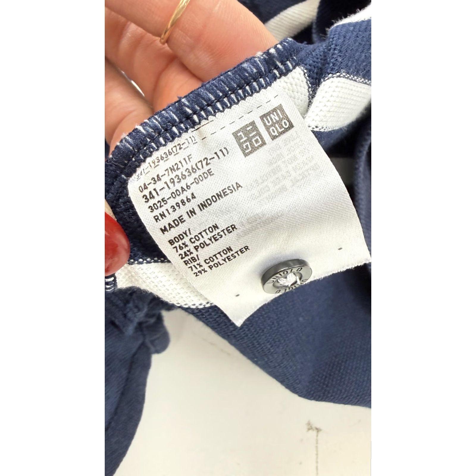 Uniqlo Uniqlo Polo Shirt Mens Small Navy Blue White Striped Short Sleeve Cotton Blend Polo Shirt Mens Small Navy Blue White Striped Short Sleeve Cotton Blend Size US S / EU 44-46 / 1 - 3 Thumbnail