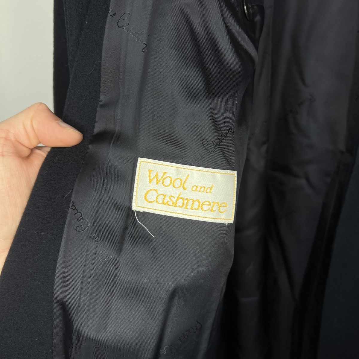 Pierre Cardin × Vintage Vintage Pierre Cardin Wool Cashmere Navy Long Coat Size US L / EU 52-54 / 3 - 12 Thumbnail