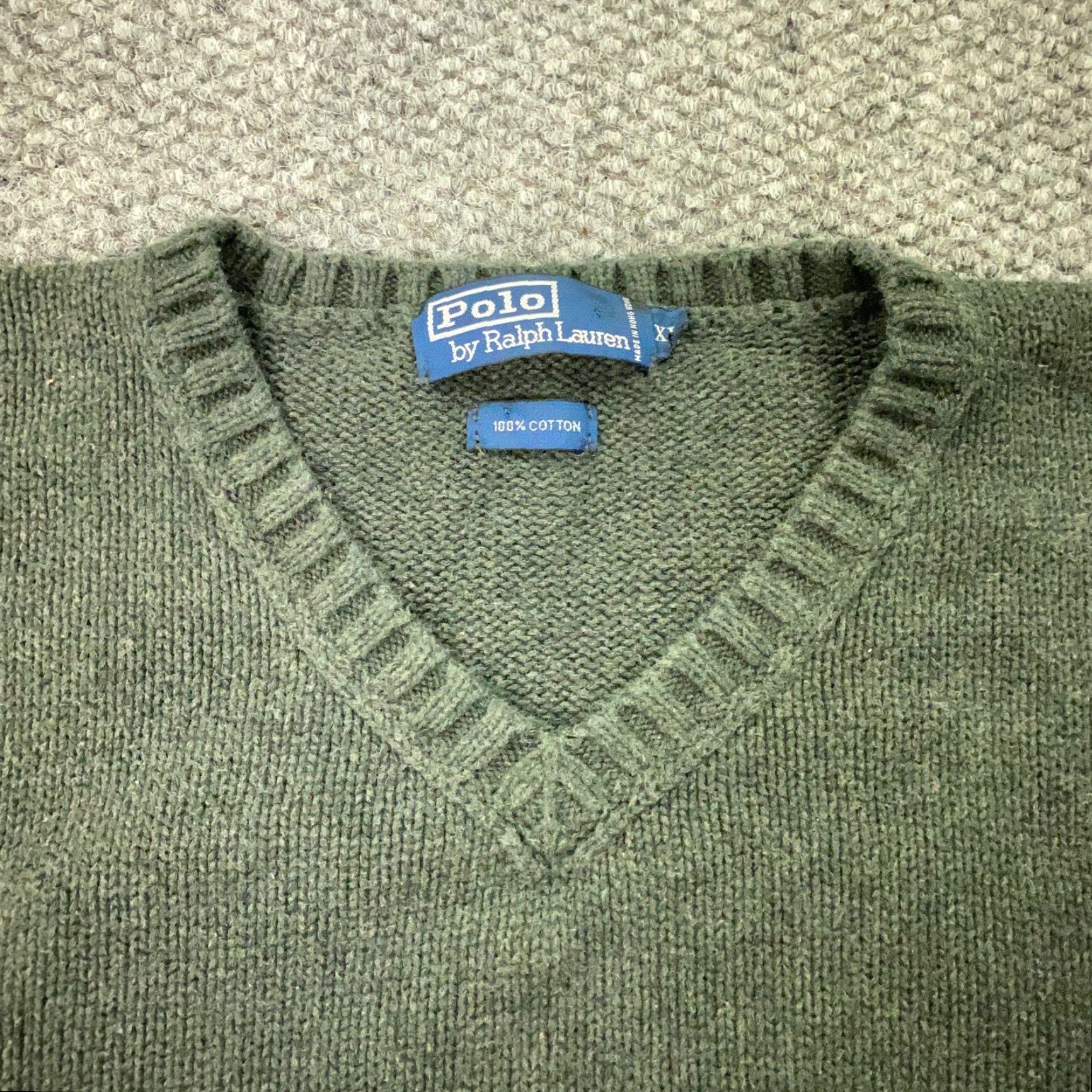 Ralph Lauren VTG Ralph Lauren Polo Sleeveless Sweater Mens XL Green Polo Ralph Lauren Sleeveless V-Neck 90s Polo Ralph Lauren 90s Mens XL Green Sweater Vest VTG Size US XL / EU 56 / 4 - 2 Thumbnail
