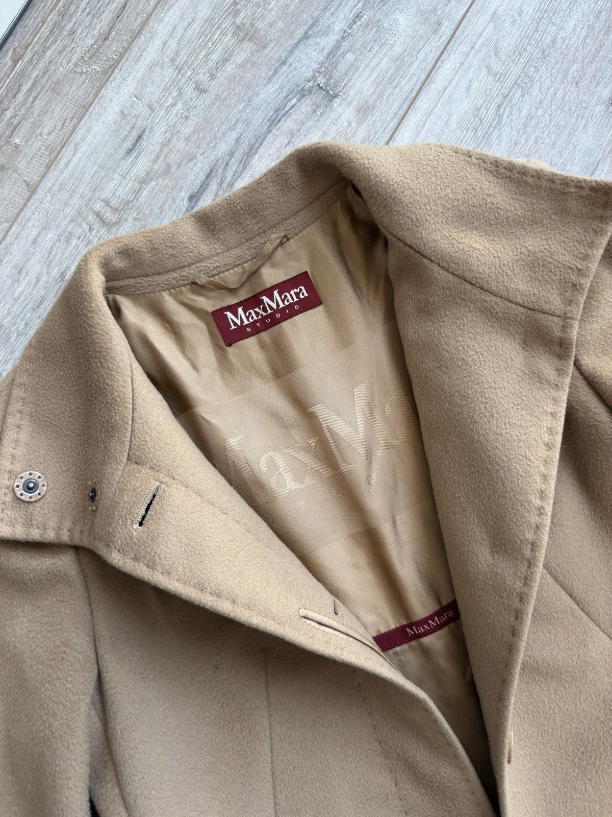 Max Mara Max Mara Camel Hair Coat Women's Wool Size XS / US 0-2 / IT 36-38 - 8 Thumbnail