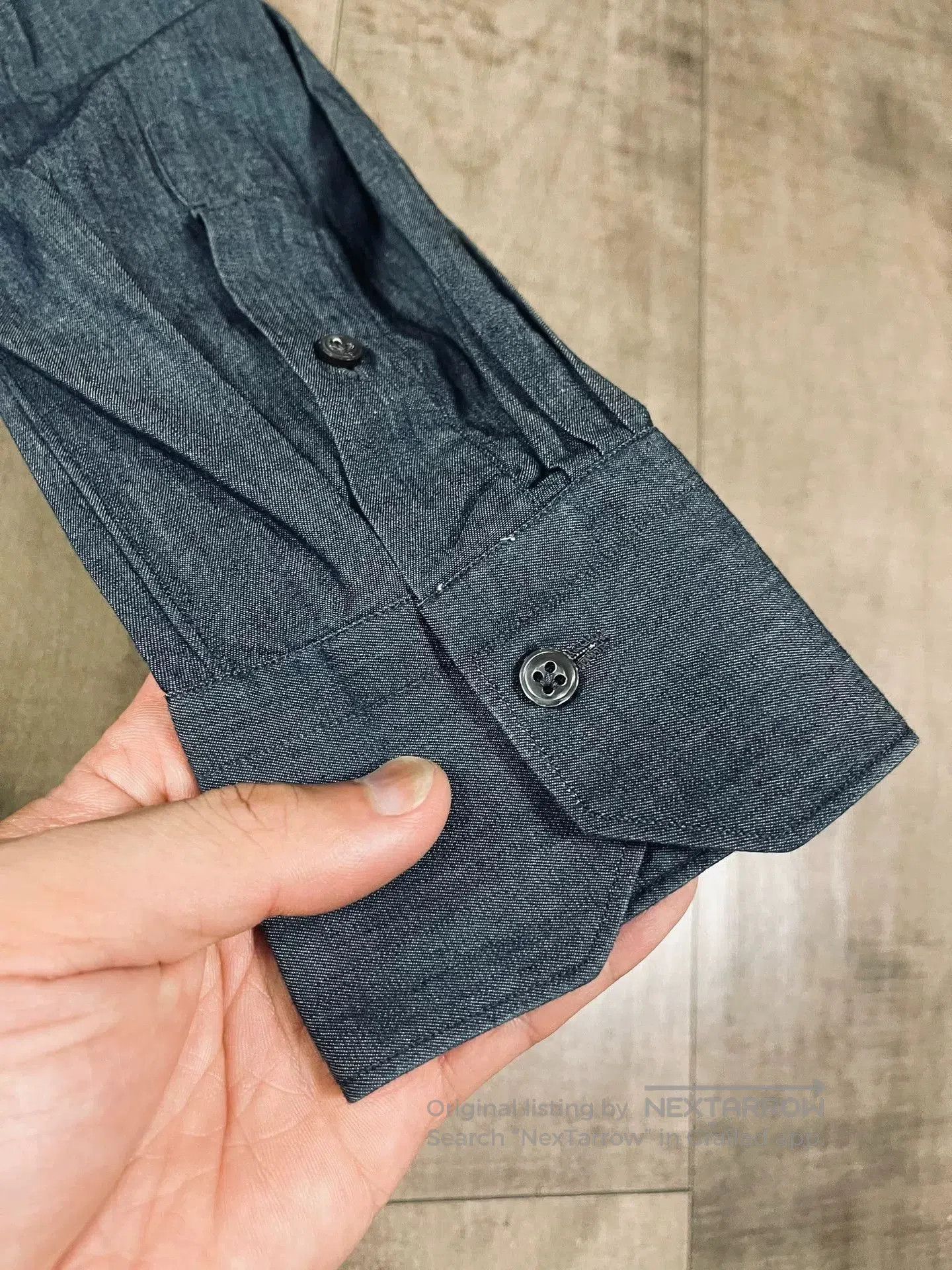 Cruciani Cruciani French Collar Denim Shirt. Size US M / EU 48-50 / 2 - 7 Thumbnail