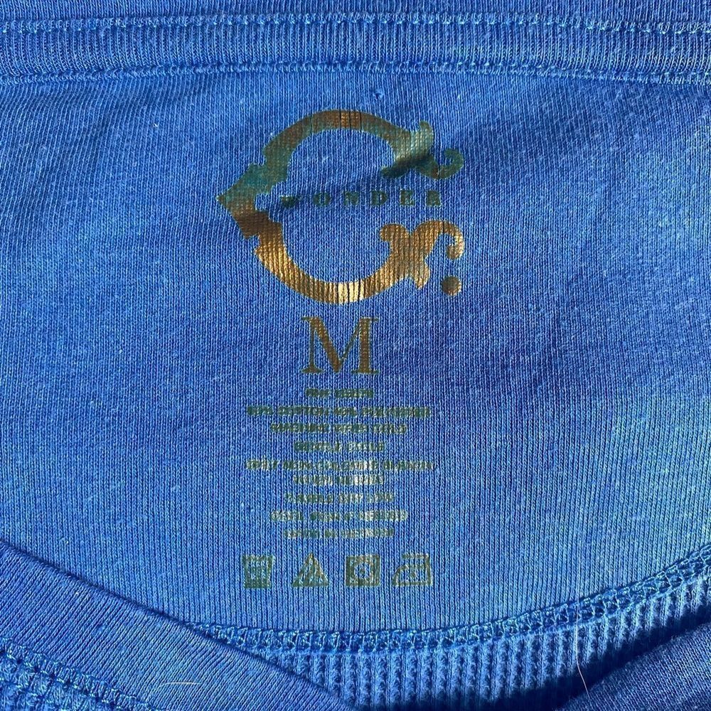 Other C. Wonder Women’s Blue Ribbed Henley Long Sleeve Top Size M Size M / US 6-8 / IT 42-44 - 5 Thumbnail