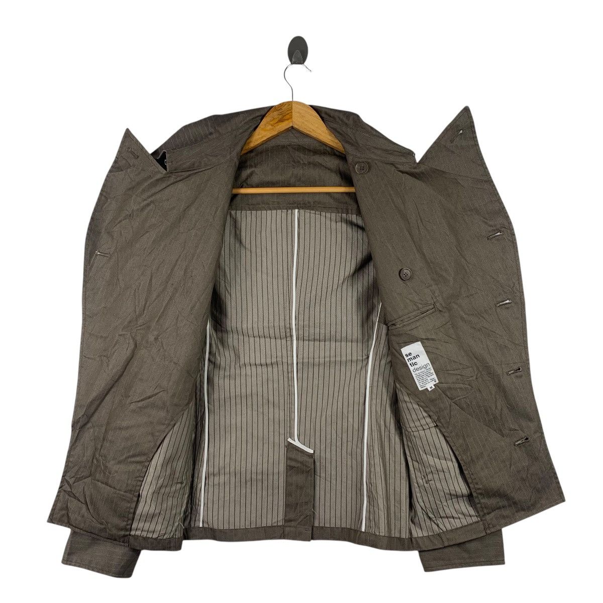 Japanese Brand × semanticdesign SEMANTIC DESIGN Punk Japanese Brand Hickory Stripes Coat Size M / US 6-8 / IT 42-44 - 3 Thumbnail