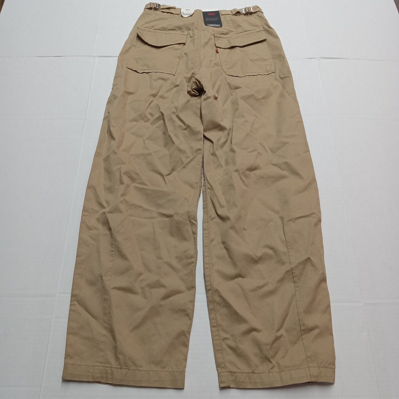 Levi's Levis Women's Baggy Chino Pants 23x29 Wide Leg Beige Flare Size 23" - 6 Thumbnail