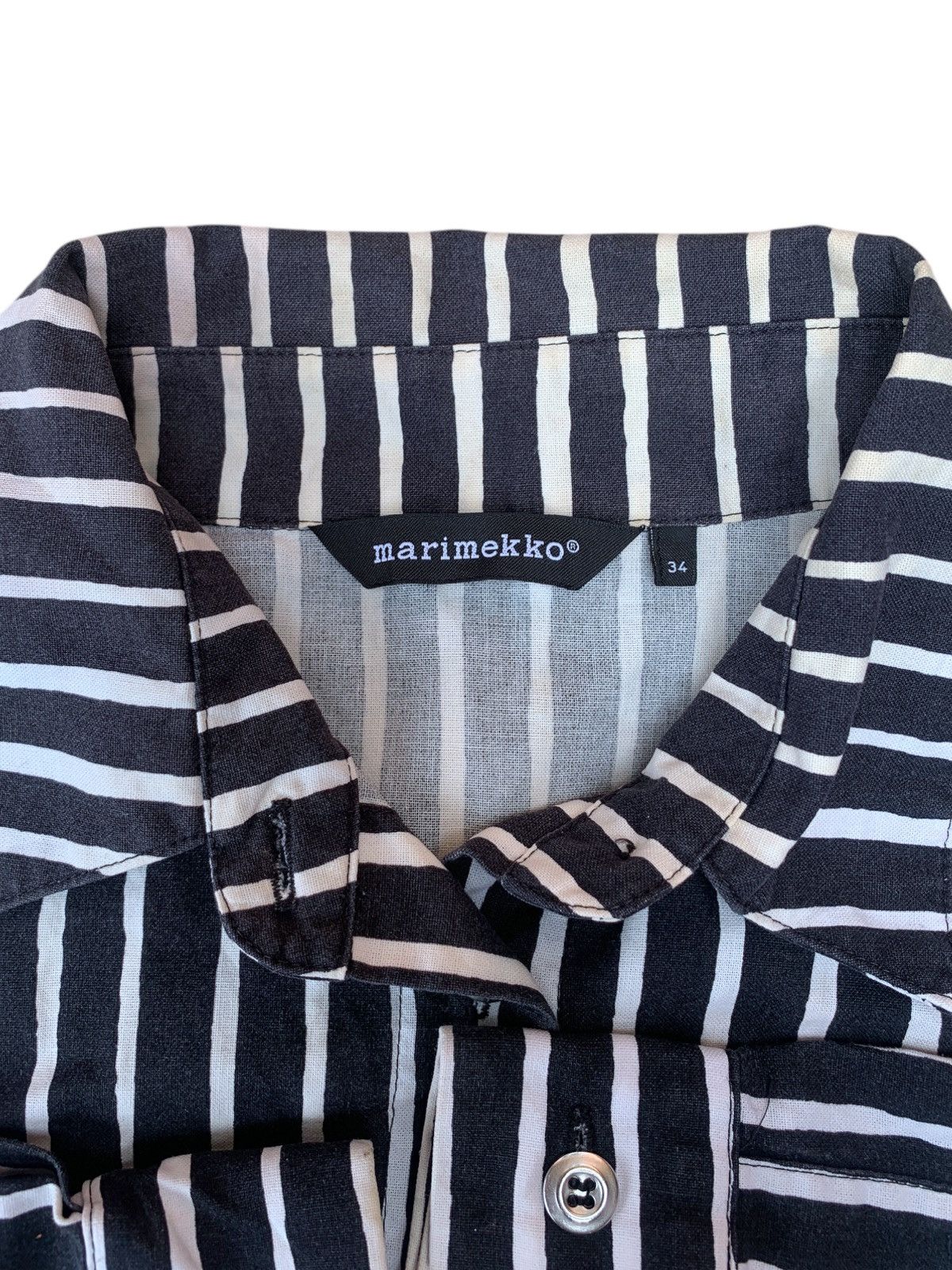 Designer × Marimekko Black white striped shirt Size XXS / US 00 / IT 34 - 8 Thumbnail