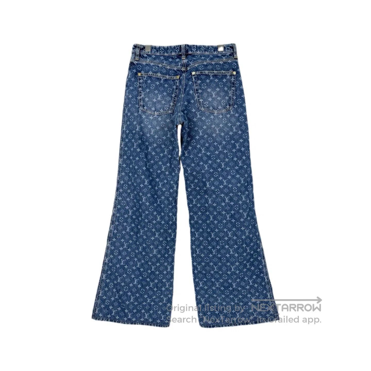 Louis Vuitton LV Blue Monogram Washed Jeans. Size US 38 / EU 54 - 2 Thumbnail