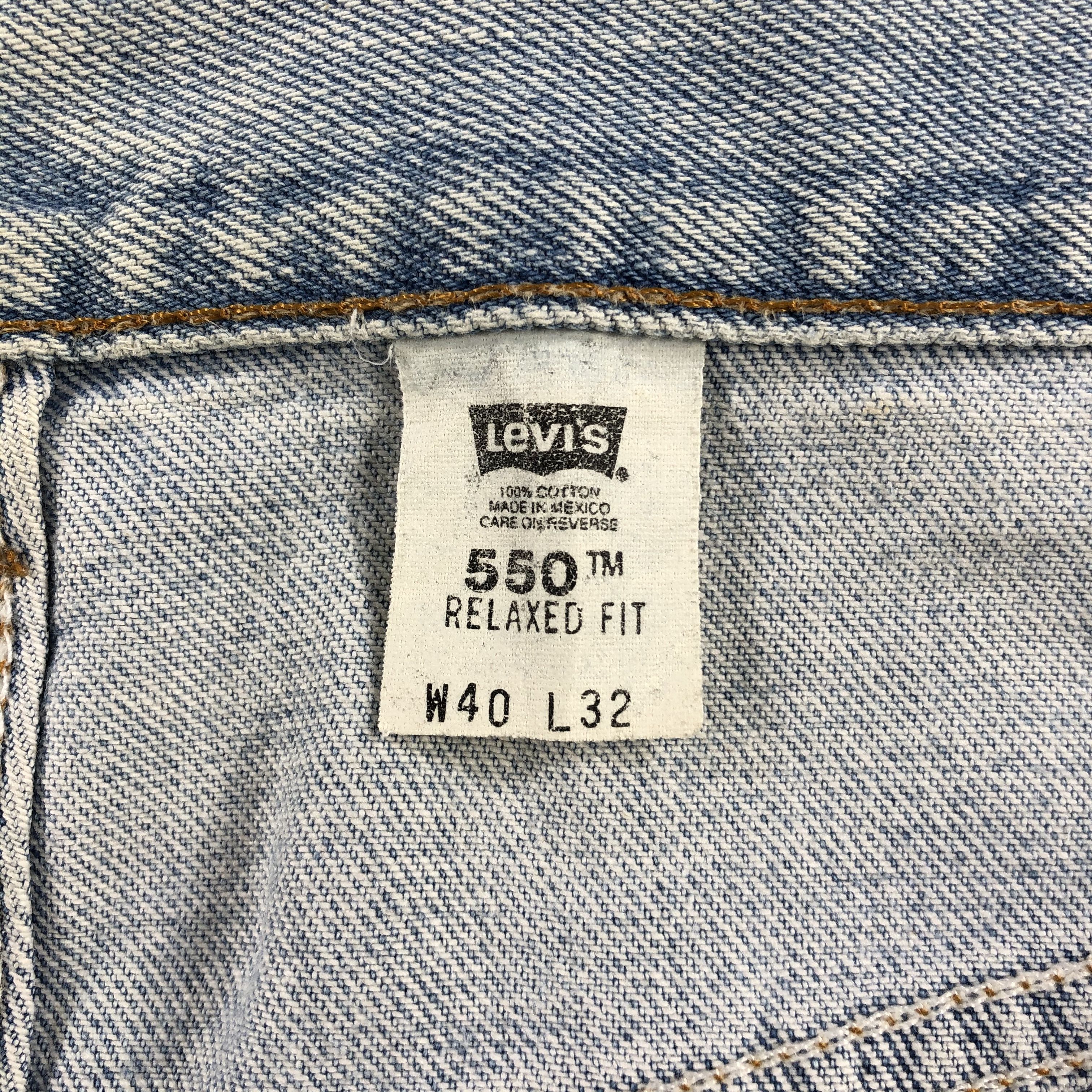 Levi's Vintage 90s Light Wash Levis 550 Jeans-J1985 Size US 40 / EU 56 - 11 Thumbnail