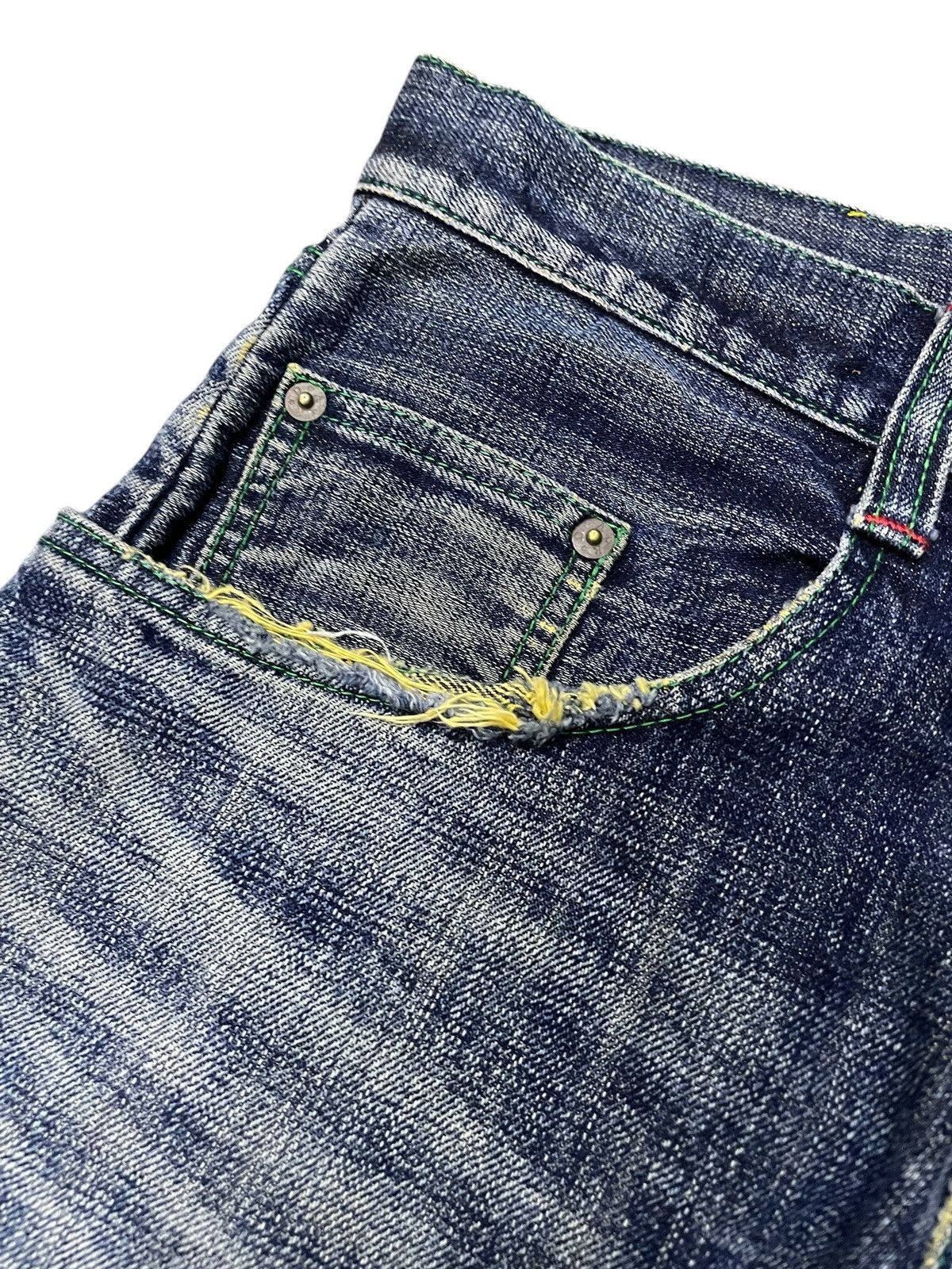 Japanese Brand Doarat Japan Distressed Whiskers Loose Straight Jeans Size US 30 / EU 46 - 11 Thumbnail