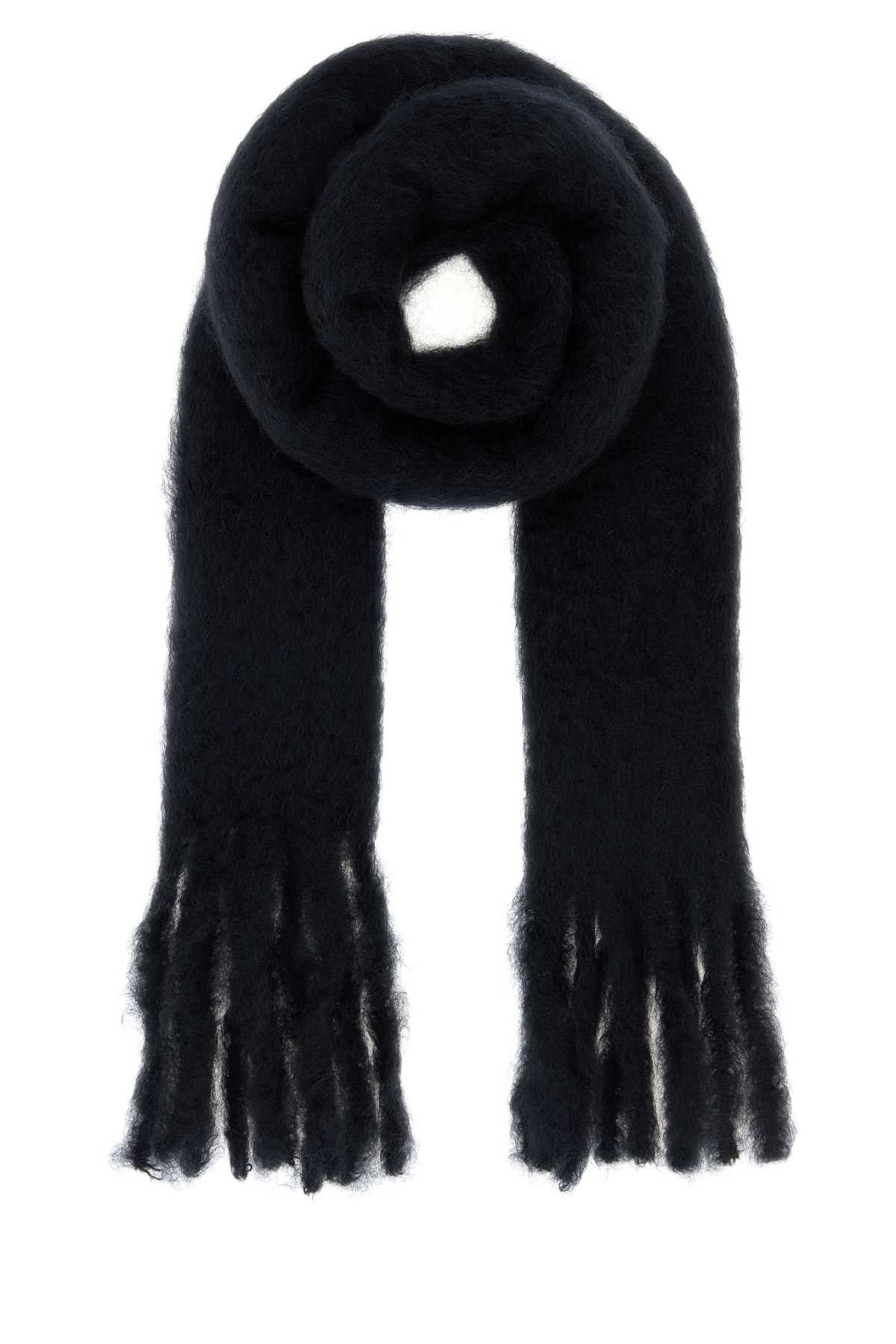Loewe Black Mohair Blend Scarf Size ONE SIZE - 1 Thumbnail
