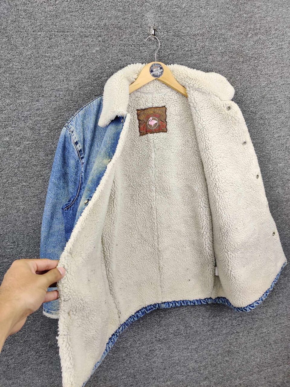 Edwin Vintage 90s Edwin Sherpa Denim Jacket Size US M / EU 48-50 / 2 - 8 Thumbnail