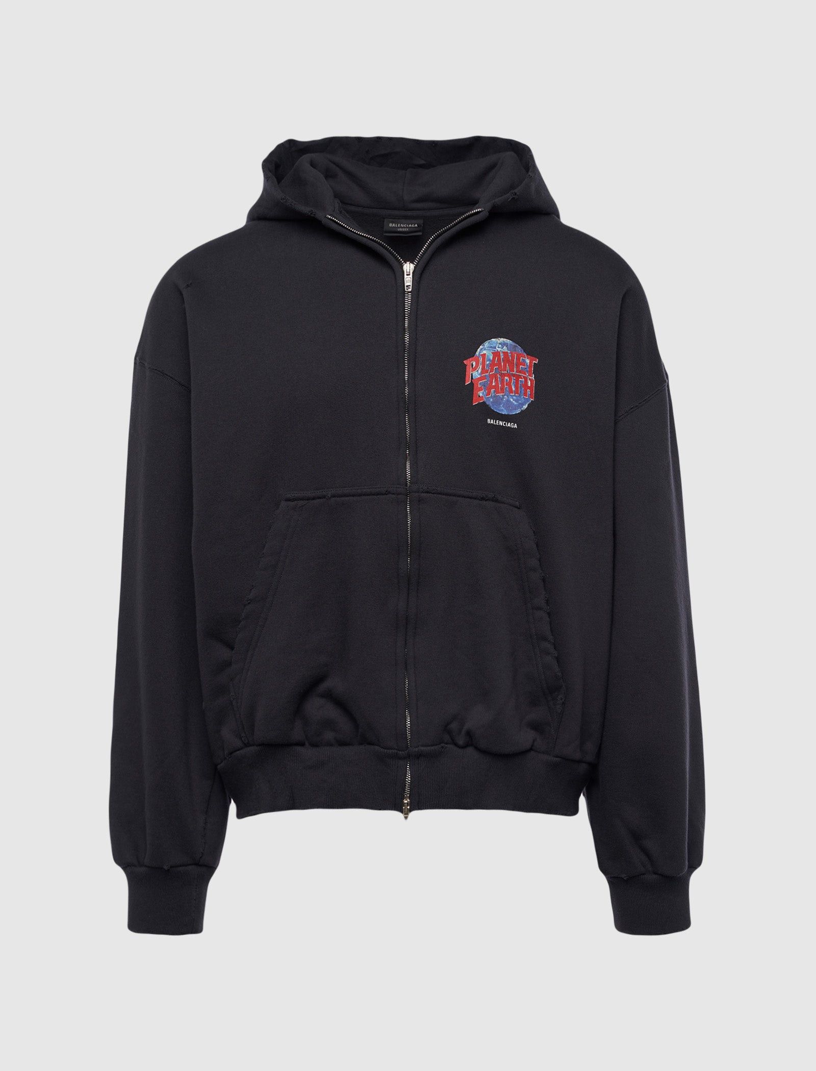 Balenciaga × Gap × Yeezy Yeezy Gap Black Zip Up Hoodie in XXL