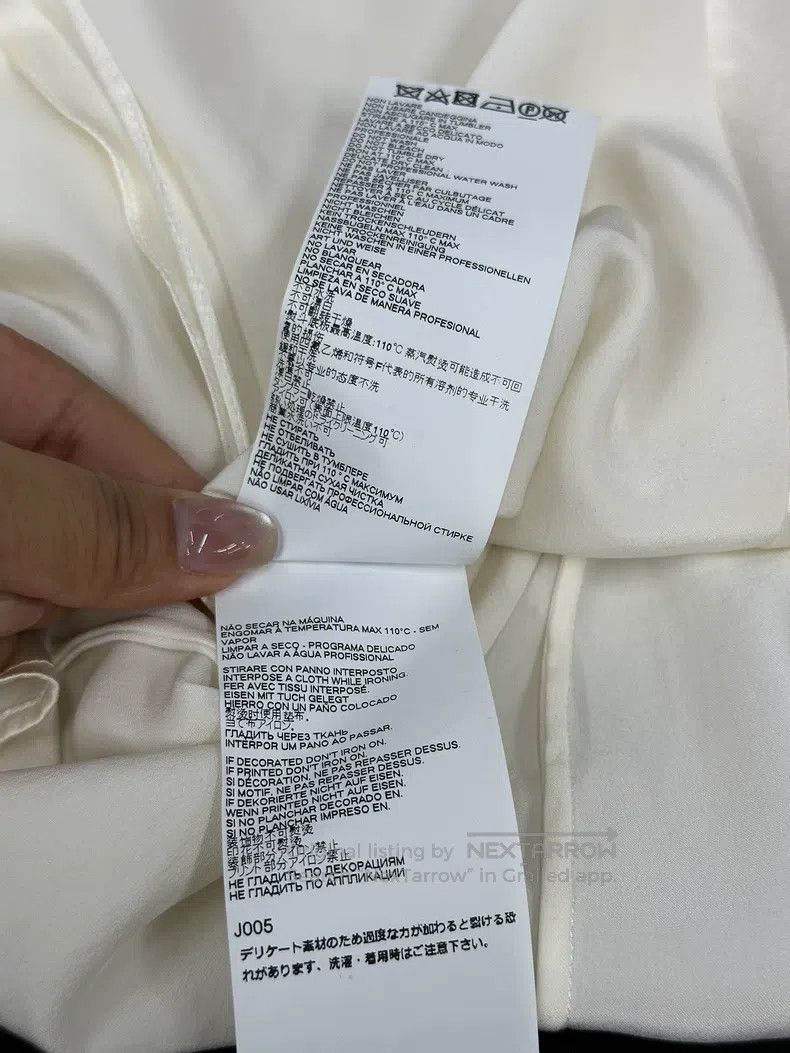 Maison Margiela Maison Margiela White silk stitched lace fake two-piece sh Size XS / US 0-2 / IT 36-38 - 6 Thumbnail