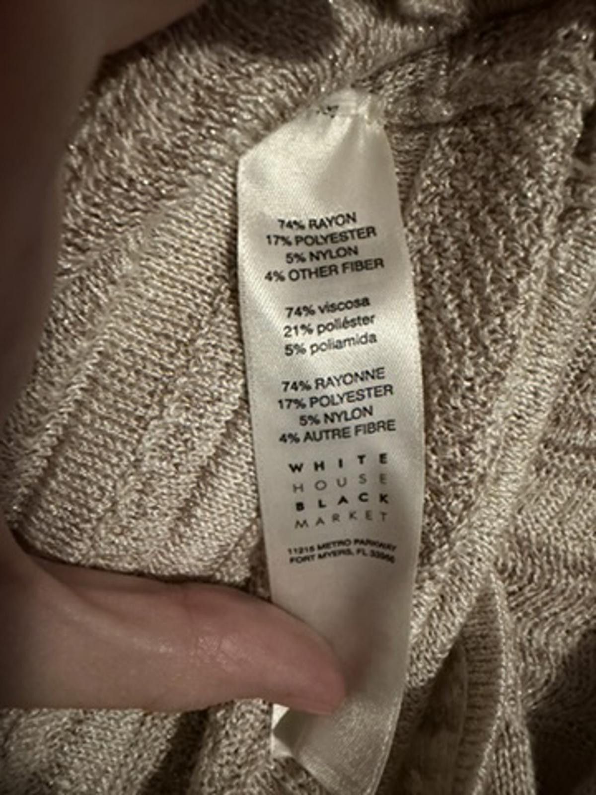 Other White House Black Market Beige Knit Sweater Dress Size Large Size L / US 10 / IT 46 - 3 Thumbnail
