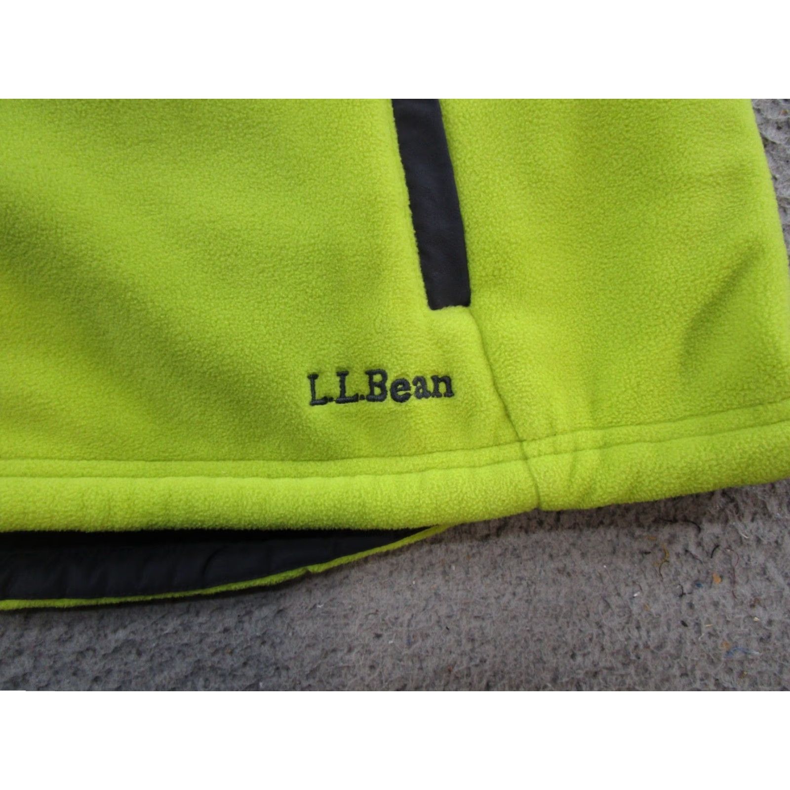 Vintage LL Bean Womens Vest Zip Up Fleece Size XL Outdoors Green Pockets - (NH) Size XL / US 12-14 / IT 48-50 - 4 Thumbnail