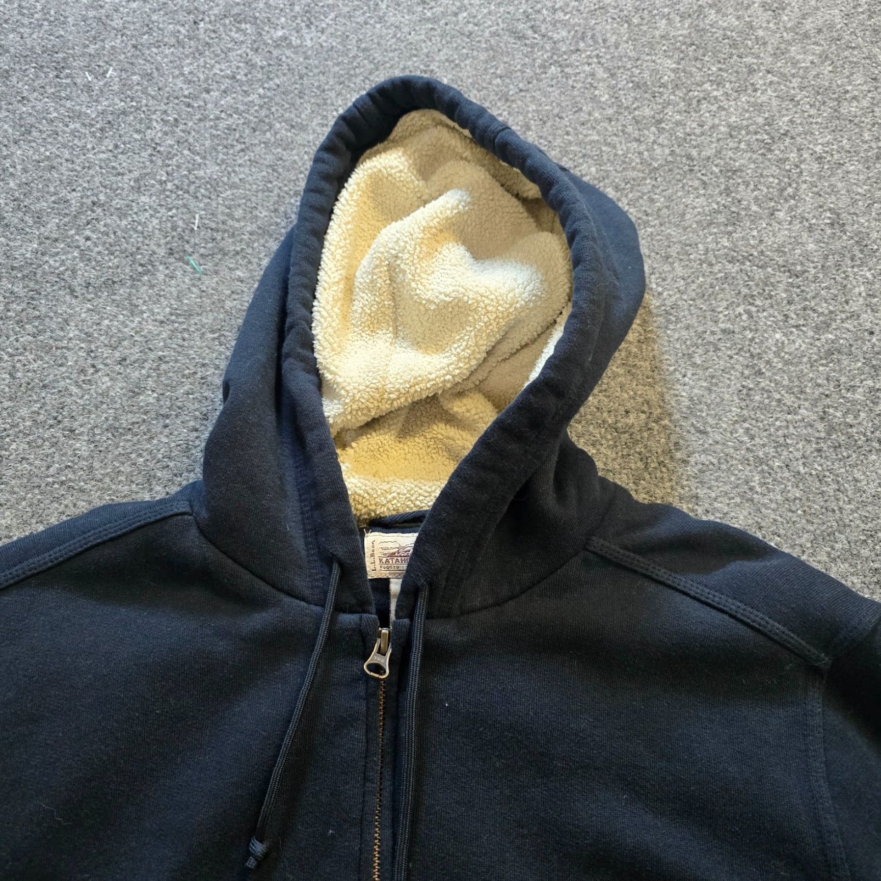 Vintage LL Bean Jacket Mens Small Black Hooded Full Zip Katahdin Lined Sweatshirt Size US M / EU 48-50 / 2 - 2 Thumbnail