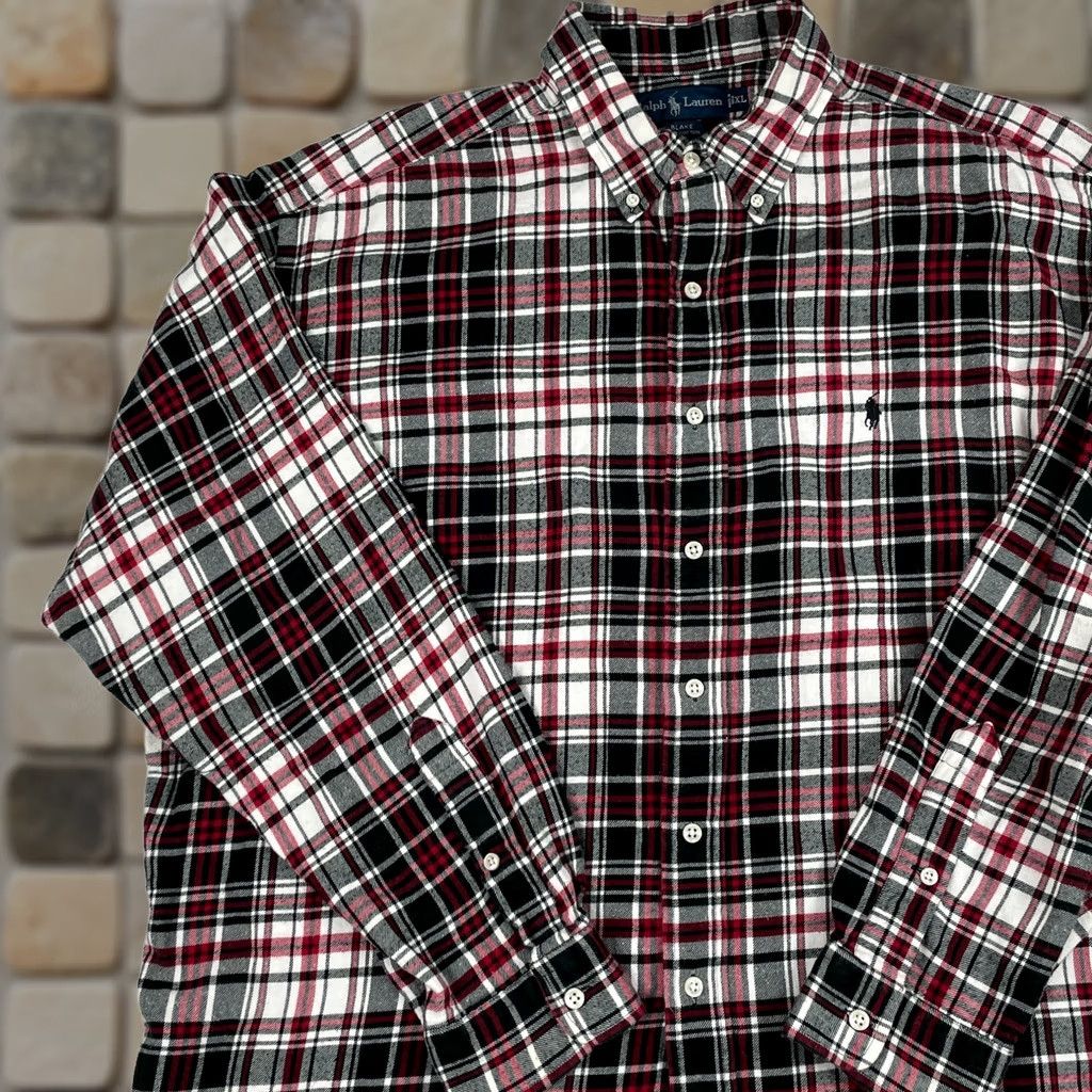 Ralph Lauren Vintage Ralph Lauren Shirt Men Extra Large Black Flannel Long Sleeve Button Down Size US XL / EU 56 / 4 - 1 Thumbnail