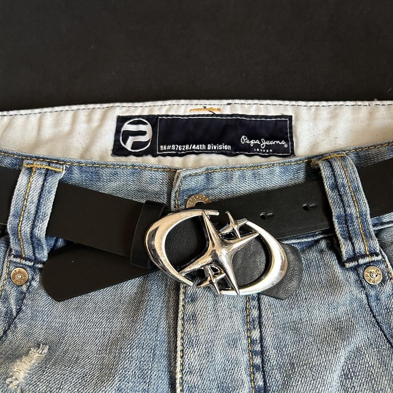 Japanese Brand × Vintage Y2K 2000s Style Silver Stars Skater Hip Hop Belt Size ONE SIZE - 5 Thumbnail