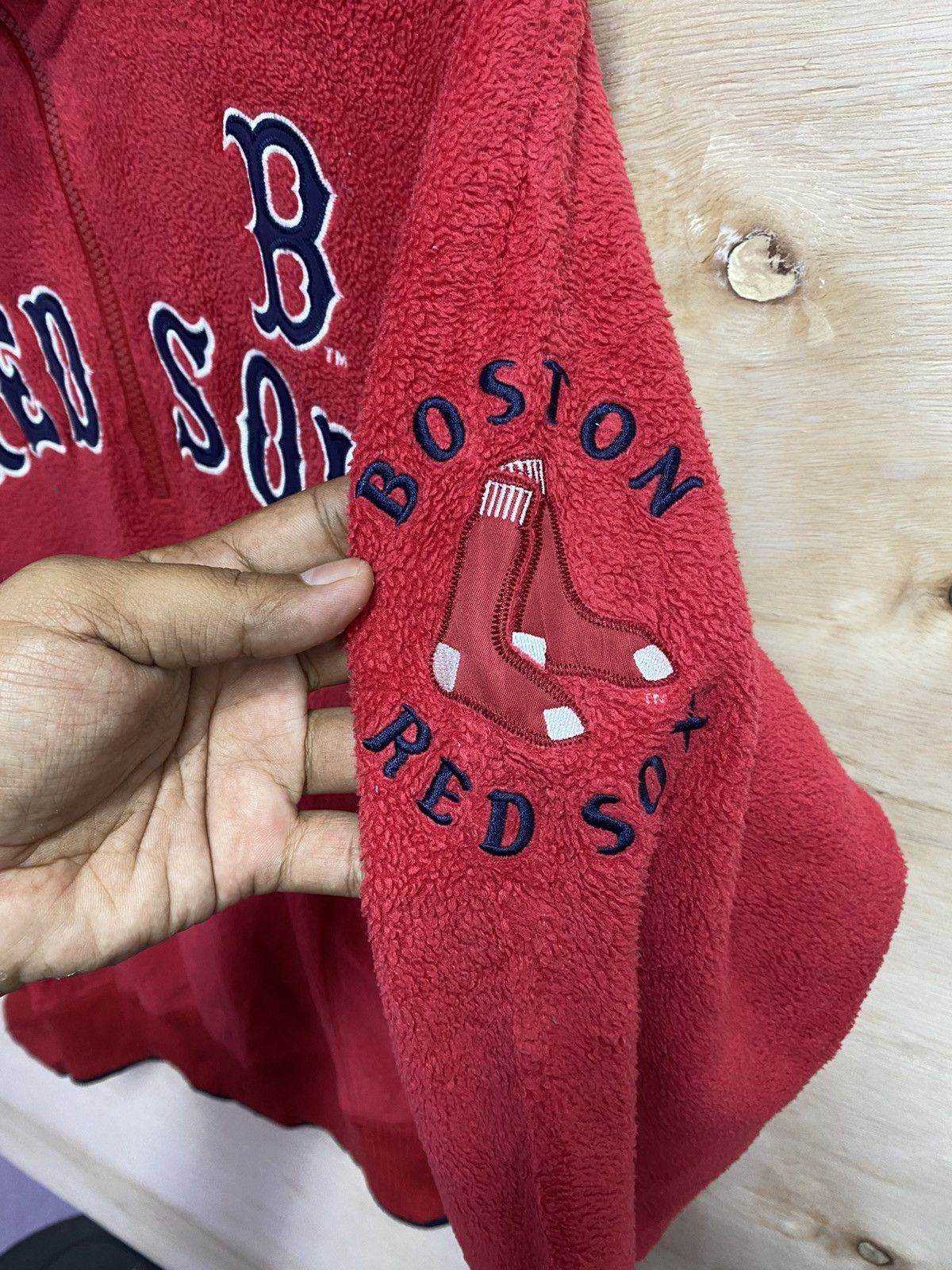 MLB vintage Uniqlo xMLB Boston Red Sox fleece quarter-zip jumper Size US L / EU 52-54 / 3 - 2 Thumbnail