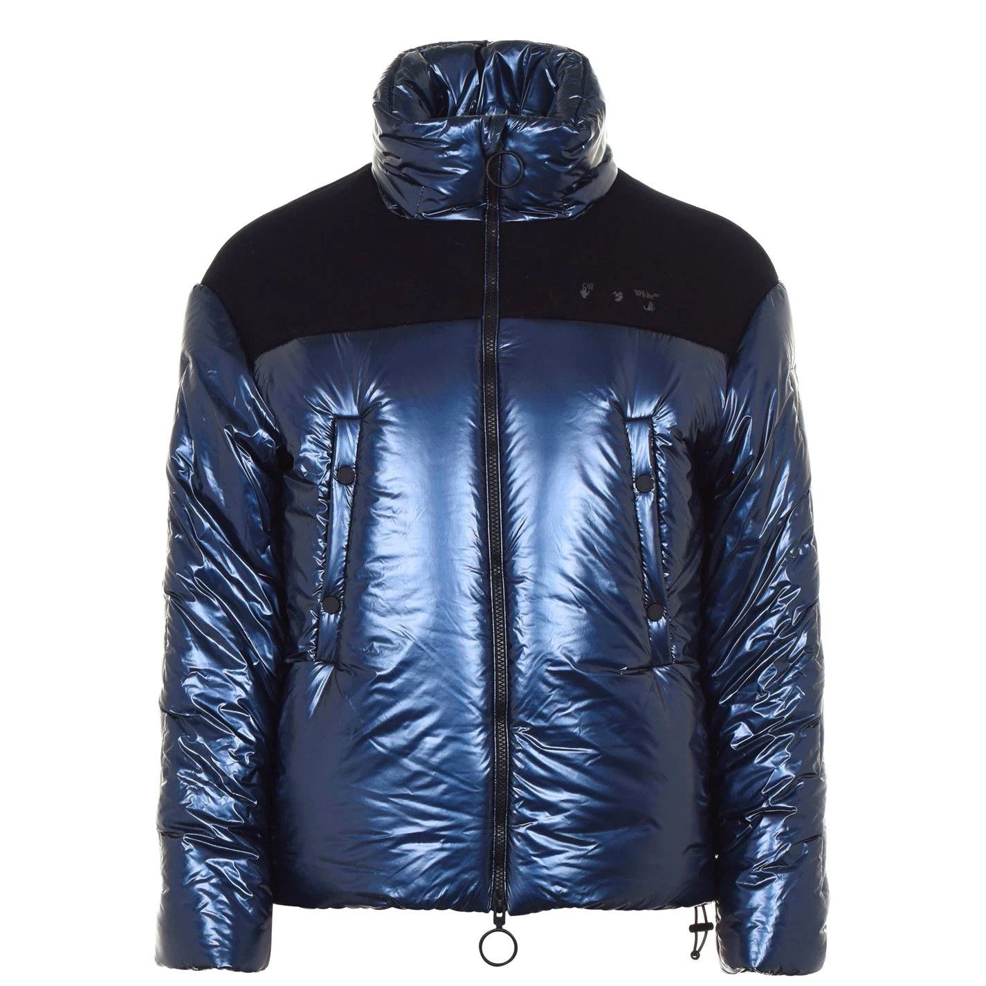 Off-White Off-White Shiny Down Jacket Navy Men's Size L Size US L / EU 52-54 / 3 - 1 Thumbnail