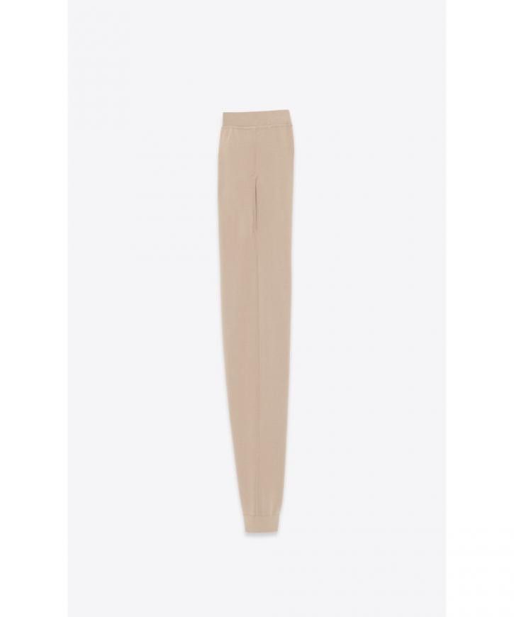 Saint Laurent Paris o1s1wg111124 Sweatpants in Wool in Beige Size 28" / US 6 / IT 42 - 2 Thumbnail