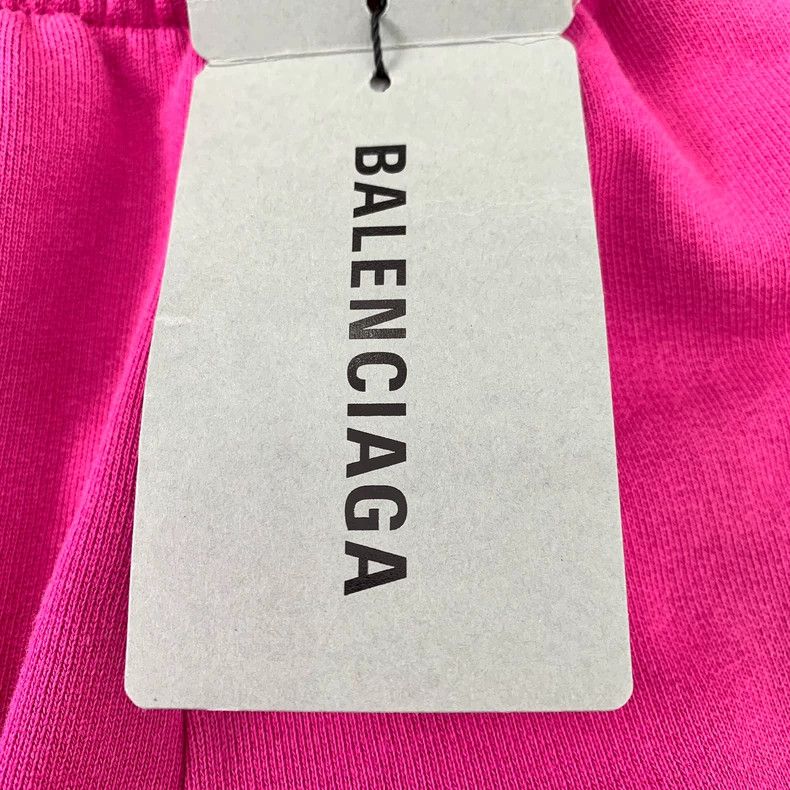 Balenciaga Balenciaga Pink logo monogrammed elasticated waist shorts Size 27" / US 4 / IT 40 - 7 Thumbnail
