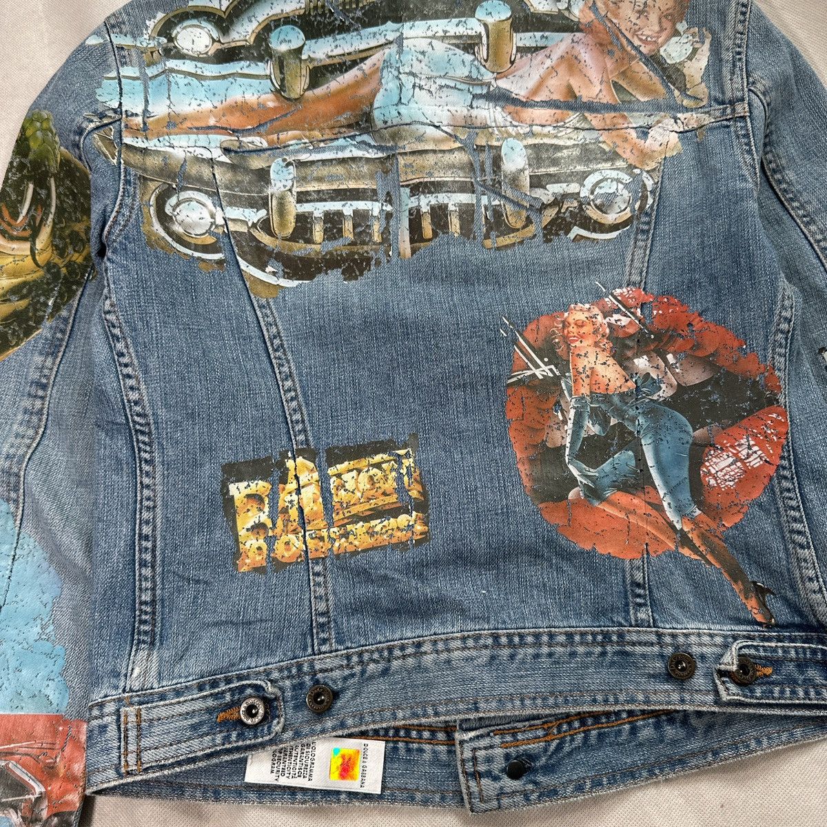 Dolce & Gabbana D&G / Dolce & Gabbana 2002 Painted Denim Jacket Size M / US 6-8 / IT 42-44 - 6 Thumbnail