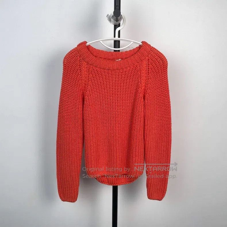 Hermes Hermes Knit Long Sleeve Short Sweater, Orange Size XS / US 0-2 / IT 36-38 - 1 Thumbnail