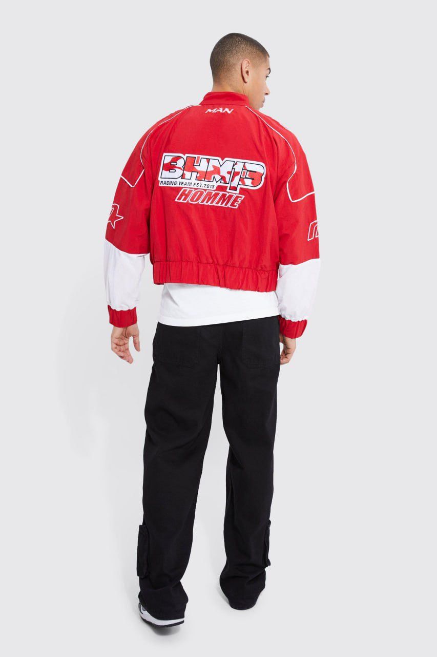 Japanese Brand Boxy Washed Nylon moto Sport Racing Short Jacket Vintage Size US S / EU 44-46 / 1 - 2 Thumbnail