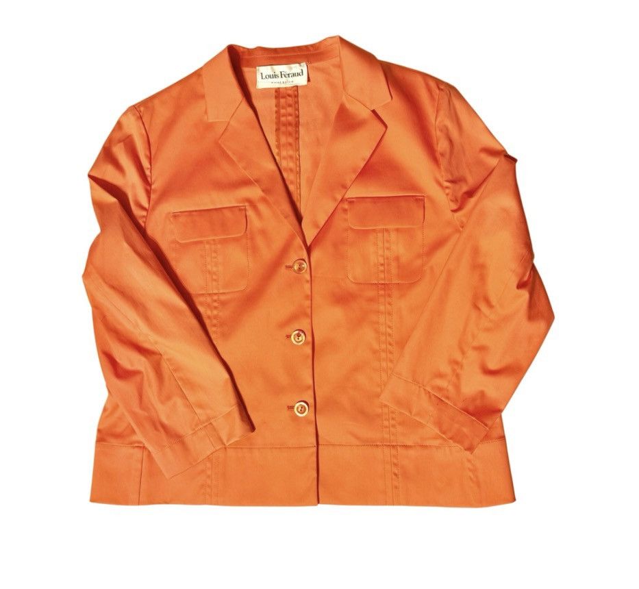 Louis Feraud Vintage Louis Féraud Women’s Coral Blazer – Designer Jacket Size L / US 10 / IT 46 - 1 Thumbnail