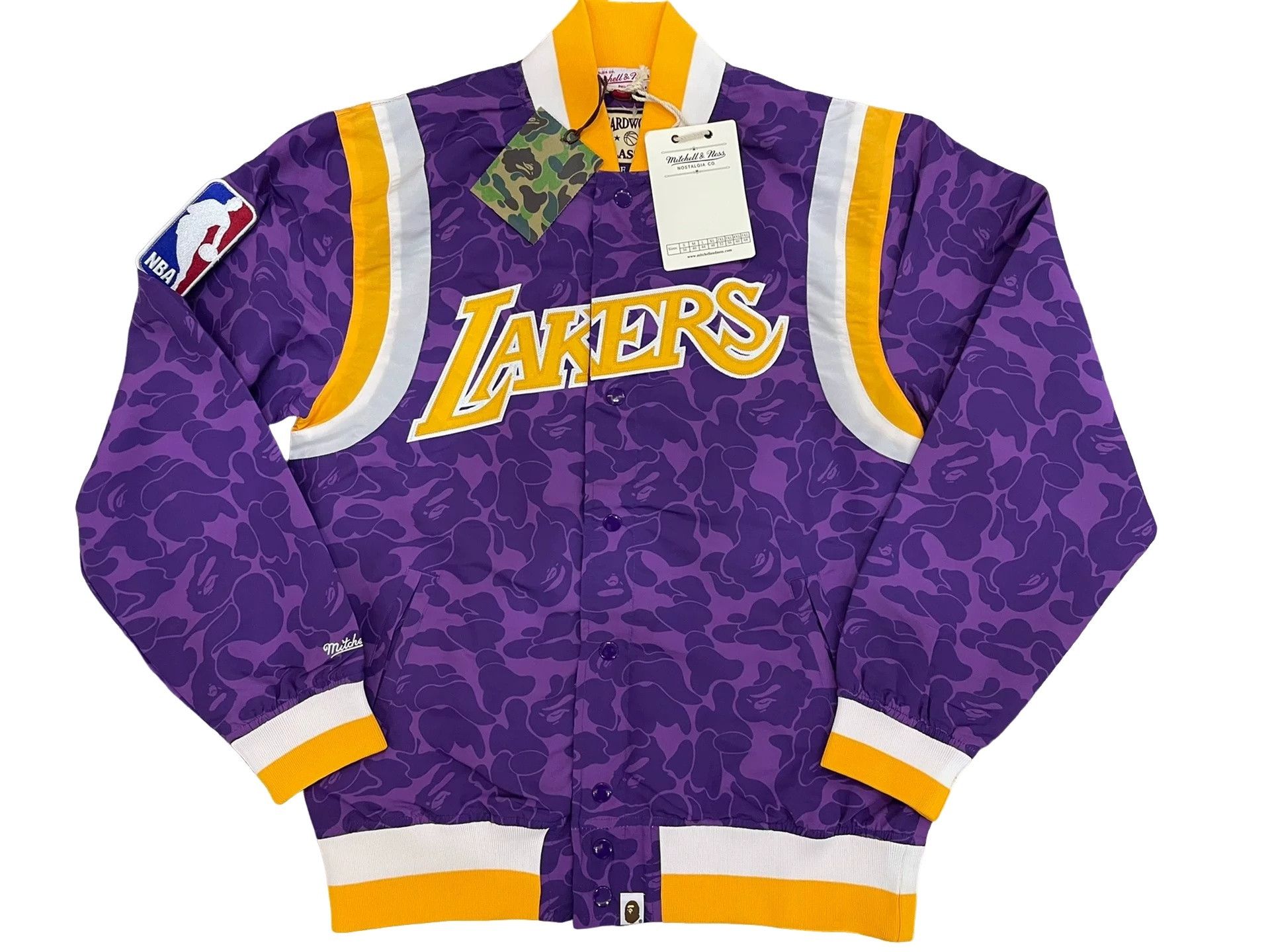 Bape BAPE x Mitchell & Ness Lakers Camo Jacket Size M Size US M / EU 48-50 / 2 - 1 Thumbnail