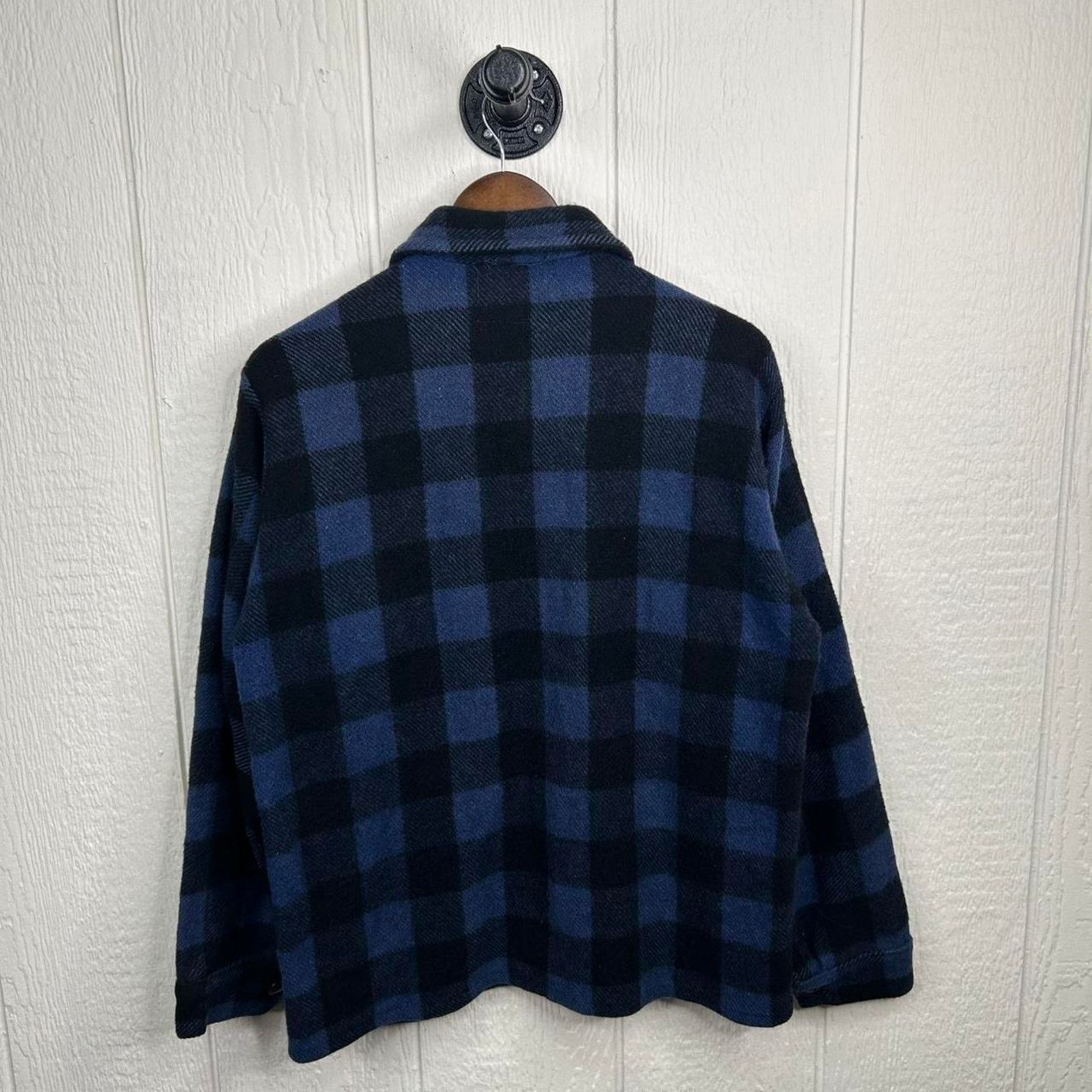 Other Vintage 80's Blue Black Plaid Wool Button-Up Flannel Medium Size US M / EU 48-50 / 2 - 2 Thumbnail