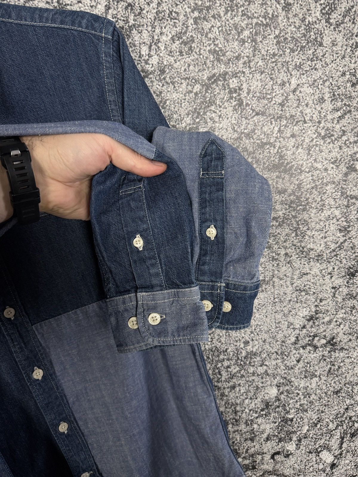 Edwin Edwin Patchwork Long Sleeve Denim Better Shirt Indigo Size S Size US S / EU 44-46 / 1 - 6 Thumbnail